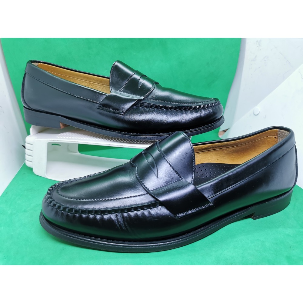 Sebago Cayman II Penny Loafers Men's Size 11 EEE Extra Black Leather Made in USA - Picture 1 of 16